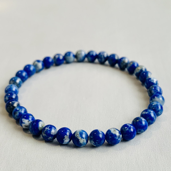 Lapis lazuli 5mm kuličkový náramek